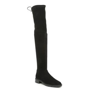 Stuart Weitzman City Over The Knee Boot Black Suede Size 7 B S4957